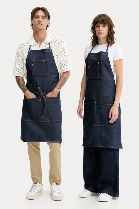 Levi's fartuch kuchenny bawełniany kolor granatowy