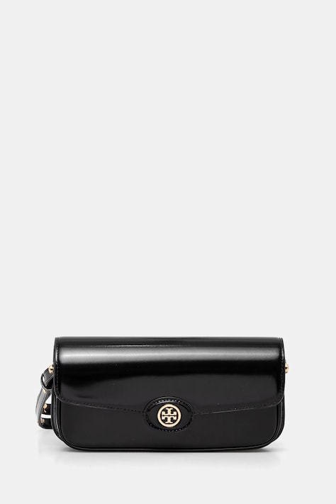 Tory Burch bőr táska Robinson fekete, 161831.001