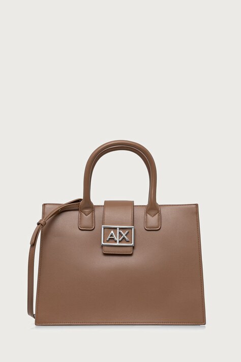 Armani Exchange kabelka typu shopper dámska z imitácie kože béžová XW000305 AF12039