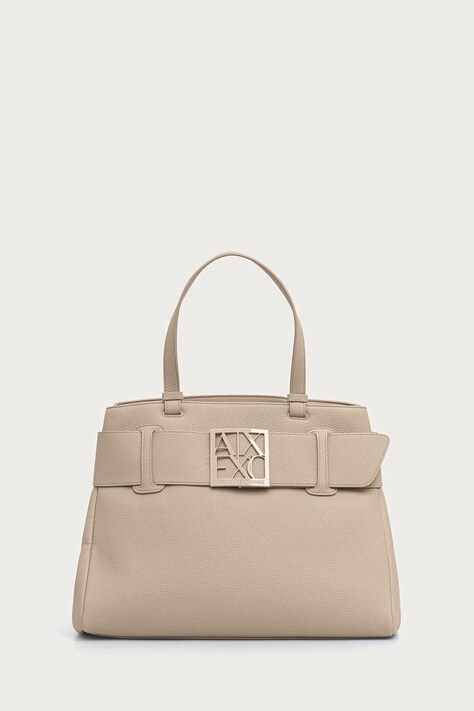 Armani Exchange shopper torba ženska iz umetnega usnja bež XW000284 AF11902