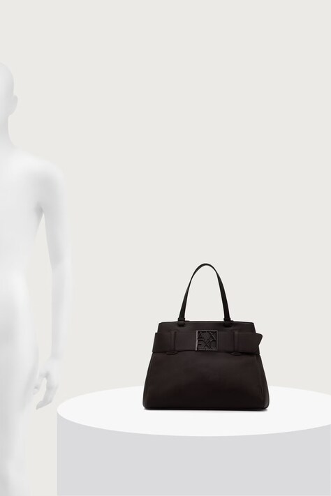 Armani Exchange шопинг чанта дамска от имитация на кожа кафява XW000284 AF11902