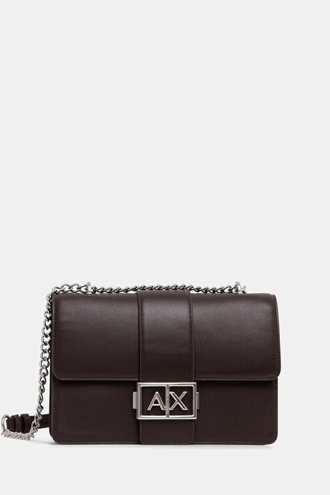 Armani Exchange torebka crossbody damska z imitacji skóry brązowa XW000070 AF12039