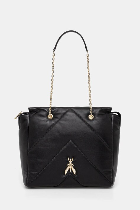 Kožená kabelka Patrizia Pepe černá barva, 8B0196 L113