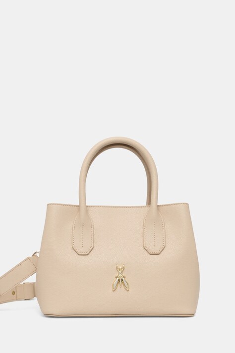 Kožená kabelka Patrizia Pepe béžová barva, 8B0240 L001