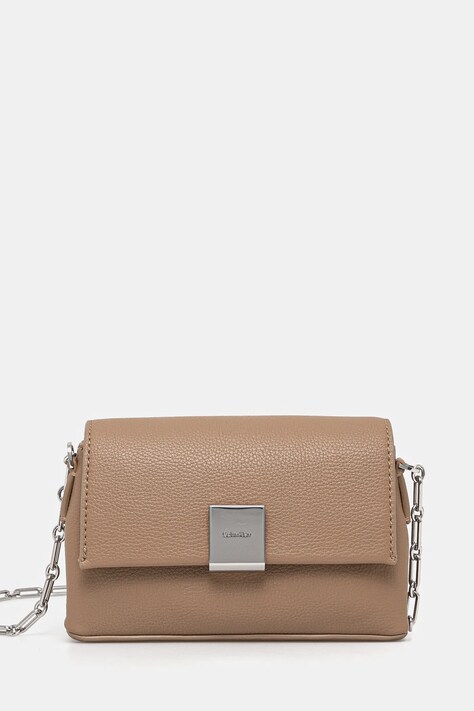 Kabelka Calvin Klein hnědá barva, K60K612785