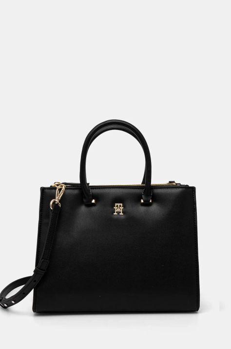 Kabelka Tommy Hilfiger černá barva, AW0AW16887