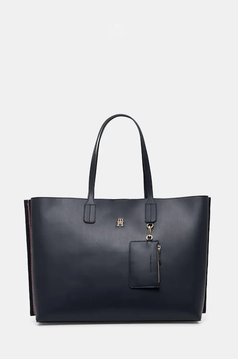 Τσάντα Tommy Hilfiger χρώμα: ναυτικό μπλε, AW0AW17333