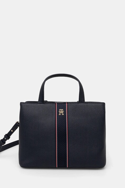 Τσάντα Tommy Hilfiger χρώμα: ναυτικό μπλε, AW0AW16873