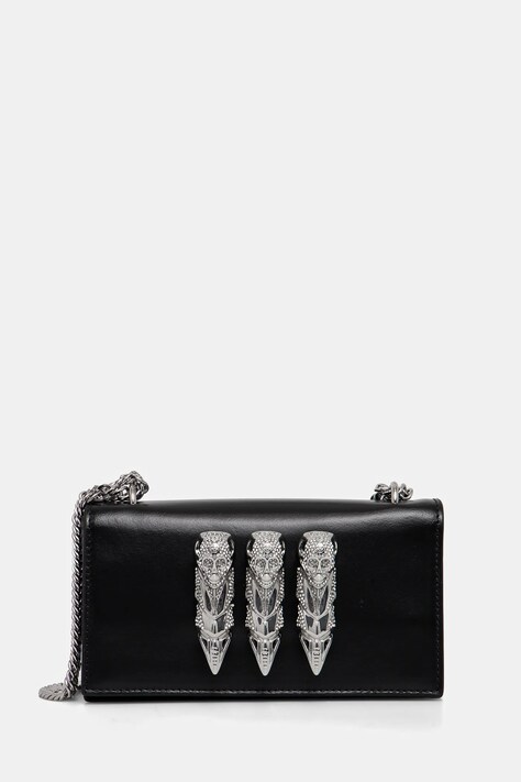 Kožená kabelka Philipp Plein černá barva, SAEA WBA2062 PLE010N