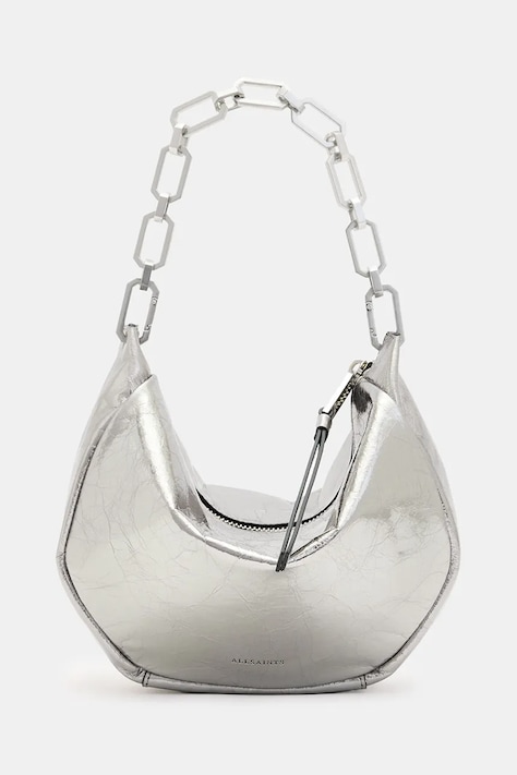 Кожаная сумочка AllSaints MADEA MINI цвет серебрянный W221XB