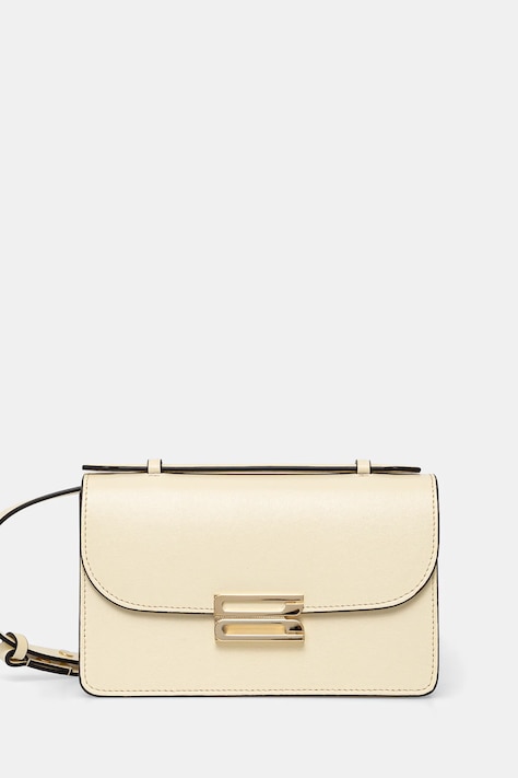 Kožená kabelka Victoria Beckham béžová farba, B424AAC005976A