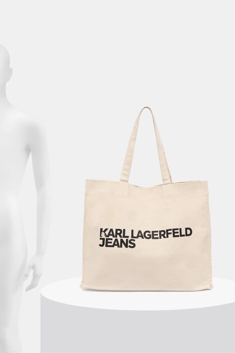 Karl Lagerfeld Jeans сумка бавовняна — SS25-TOD08U, бежевий — фото 6