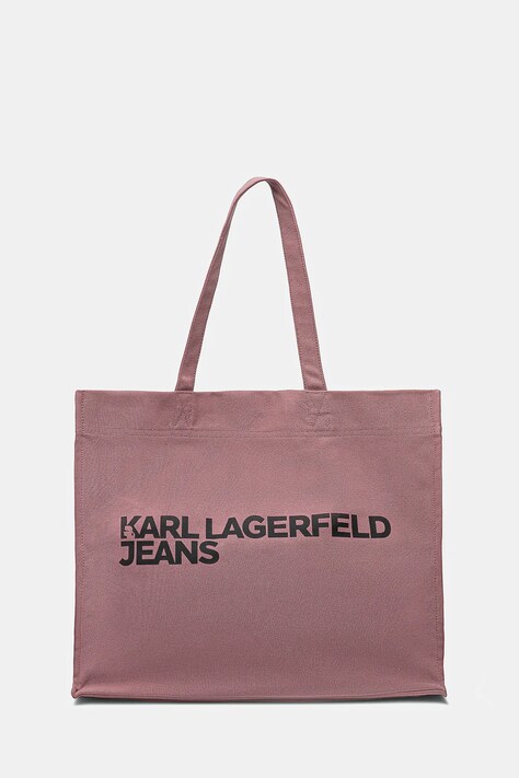 Pamučna torba Karl Lagerfeld Jeans boja: ružičasta, A1W50002