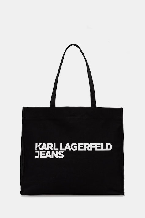 Karl Lagerfeld Jeans geantă din bumbac neagră A1W50002