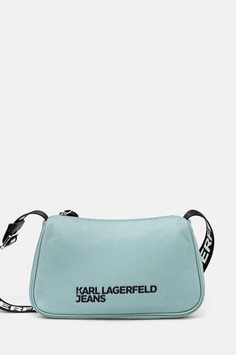 Kabelka Karl Lagerfeld Jeans tyrkysová barva, A1W30235