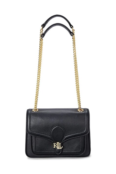 Lauren Ralph Lauren poșetă de piele culoarea negru, 431959003