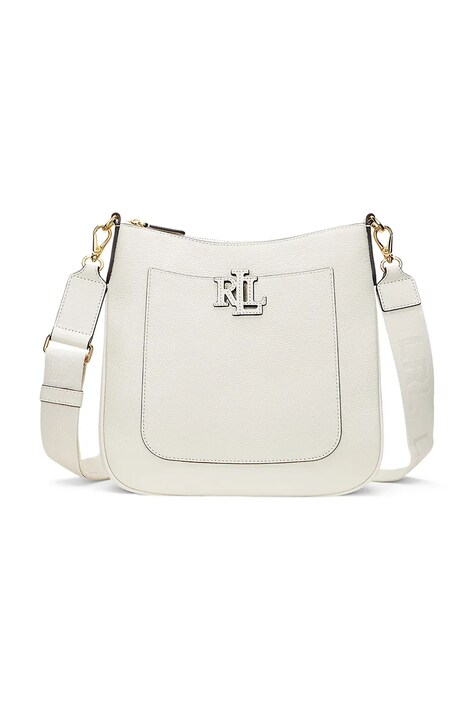 Kožna torba Lauren Ralph Lauren boja: bijela, 431970152