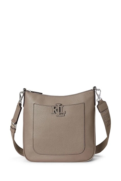 Kožená kabelka Lauren Ralph Lauren čierna farba, 431970152