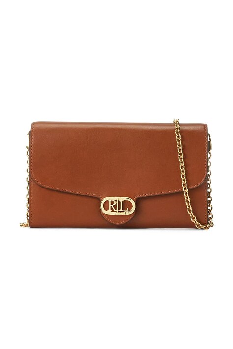 Lauren Ralph Lauren poseta de piele culoarea maro, 432964152