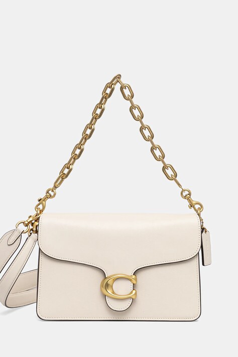 Coach geantă de piele TABBY culoarea bej, CY919