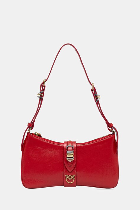 Pinko poșetă de piele culoarea roșu, 103512 A29V