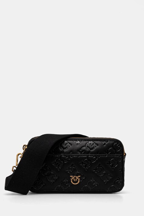 Pinko poseta de piele culoarea negru, 104292 A1YB