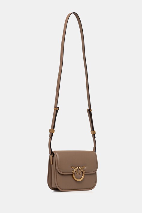 Pinko torebka skórzana kolor brązowy 104297 A26L