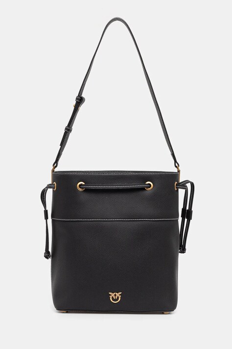 Pinko poseta de piele culoarea negru, 104305 A29Q