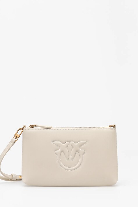 Kožená listová kabelka Pinko béžová farba, 104277 A2AN