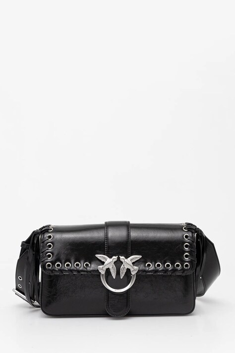 Pinko geantă de piele culoarea negru, 104524 A28D