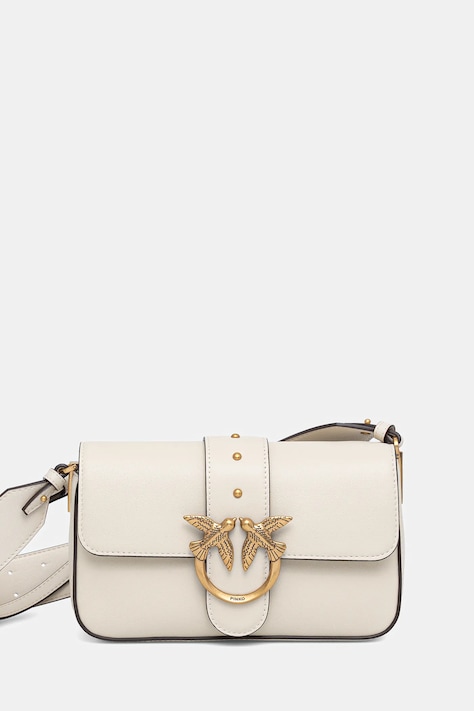 Pinko torebka skórzana kolor beżowy 104340 A0QO