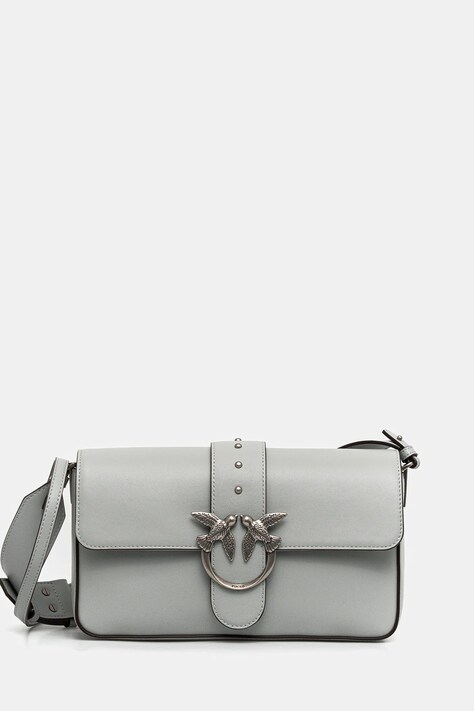 Pinko torebka skórzana kolor szary 104524 A0QO