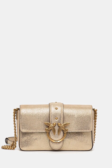 Torba od brušene kože Pinko boja: zlatna, 104345 A27K