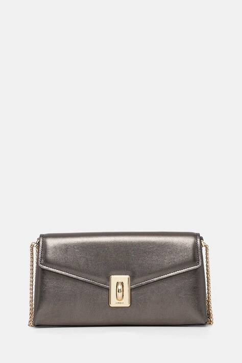 Kožená kabelka Furla šedá barva, WB01517 BX3337 DKG00