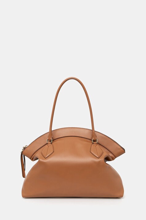 Kožená kabelka Furla hnědá barva, WB01429 BX3346 RY000