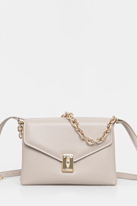 Furla geantă de piele culoarea bej, WB01448 BX3227 VAN00