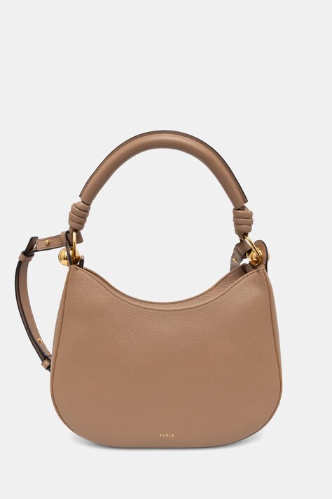Δερμάτινη τσάντα Furla χρώμα: καφέ, WB01489 BX0176 YU500