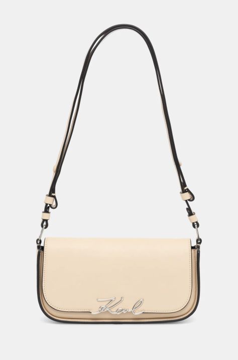 Karl Lagerfeld borsa a mano in pelle colore beige A1W30039