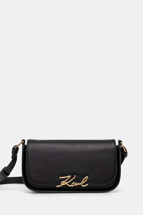 Karl Lagerfeld poseta de piele culoarea negru, A1W30039