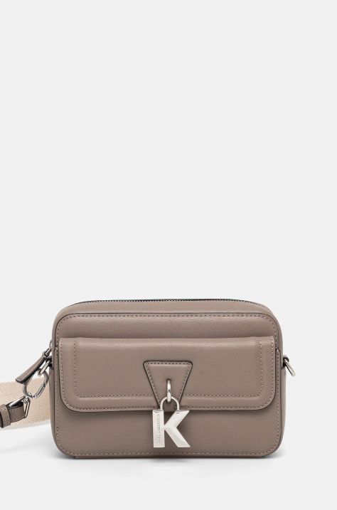 Karl Lagerfeld borsa a mano in pelle colore beige A1W30406