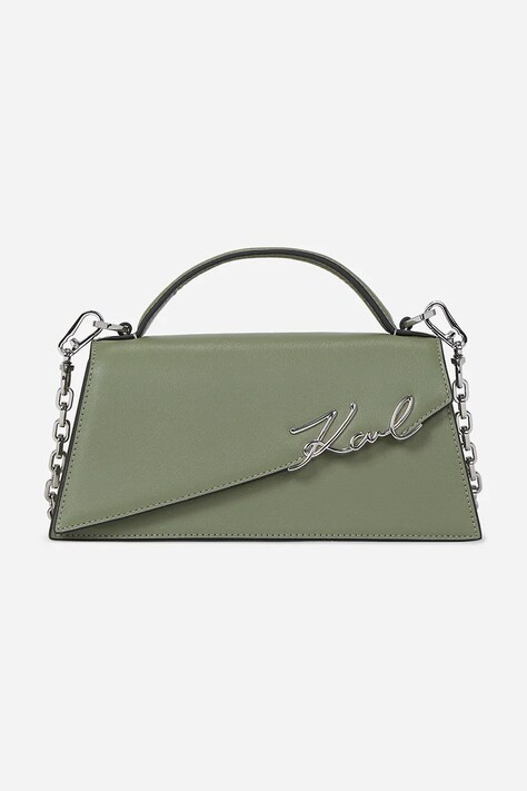 Karl Lagerfeld poseta de piele culoarea verde, A1W30458