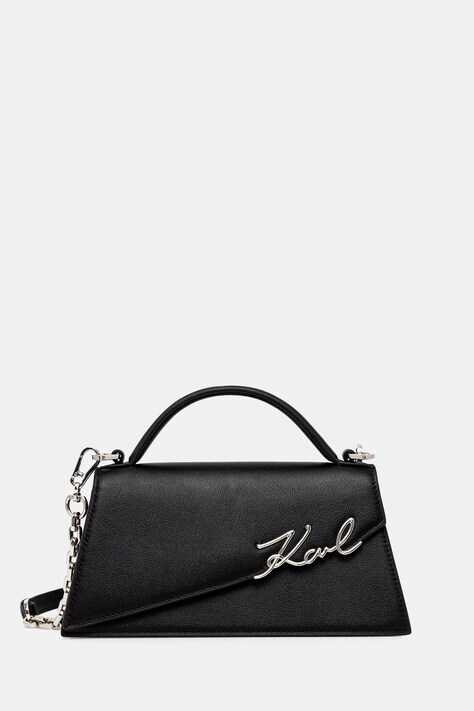 Karl Lagerfeld poseta de piele culoarea negru, A1W30458