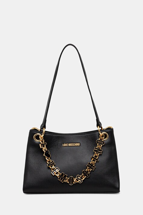 Love Moschino poseta de piele culoarea negru, JC4073PP1