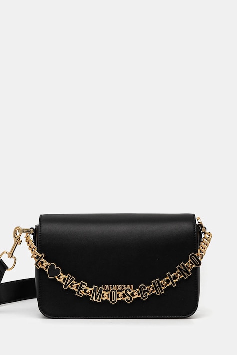 Love Moschino bőr táska fekete, JC4071PP1