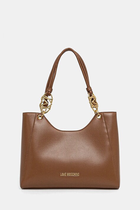 Kabelka Love Moschino hnědá barva, JC4050PP1