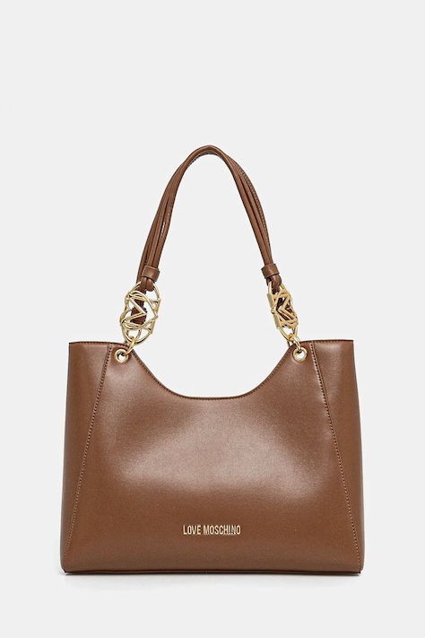 Kabelka Love Moschino hnědá barva, JC4050PP1