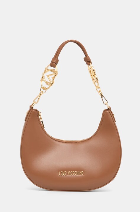 Kabelka Love Moschino hnědá barva, JC4048PP1