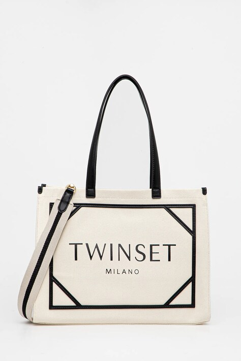 Τσάντα Twinset χρώμα: μπεζ, 251TB7081