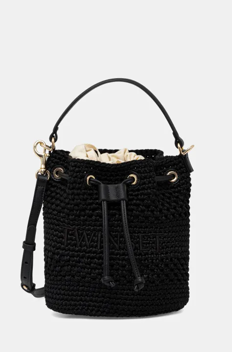 Τσάντα Twinset χρώμα: μαύρο, 251TD8111