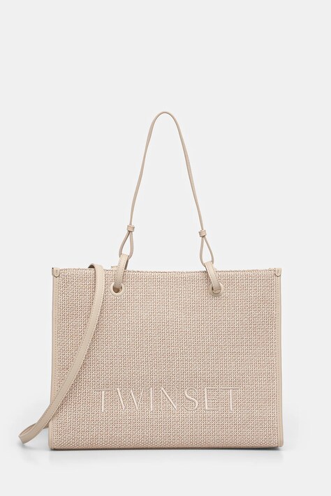 Twinset poseta culoarea bej, 251TD8310